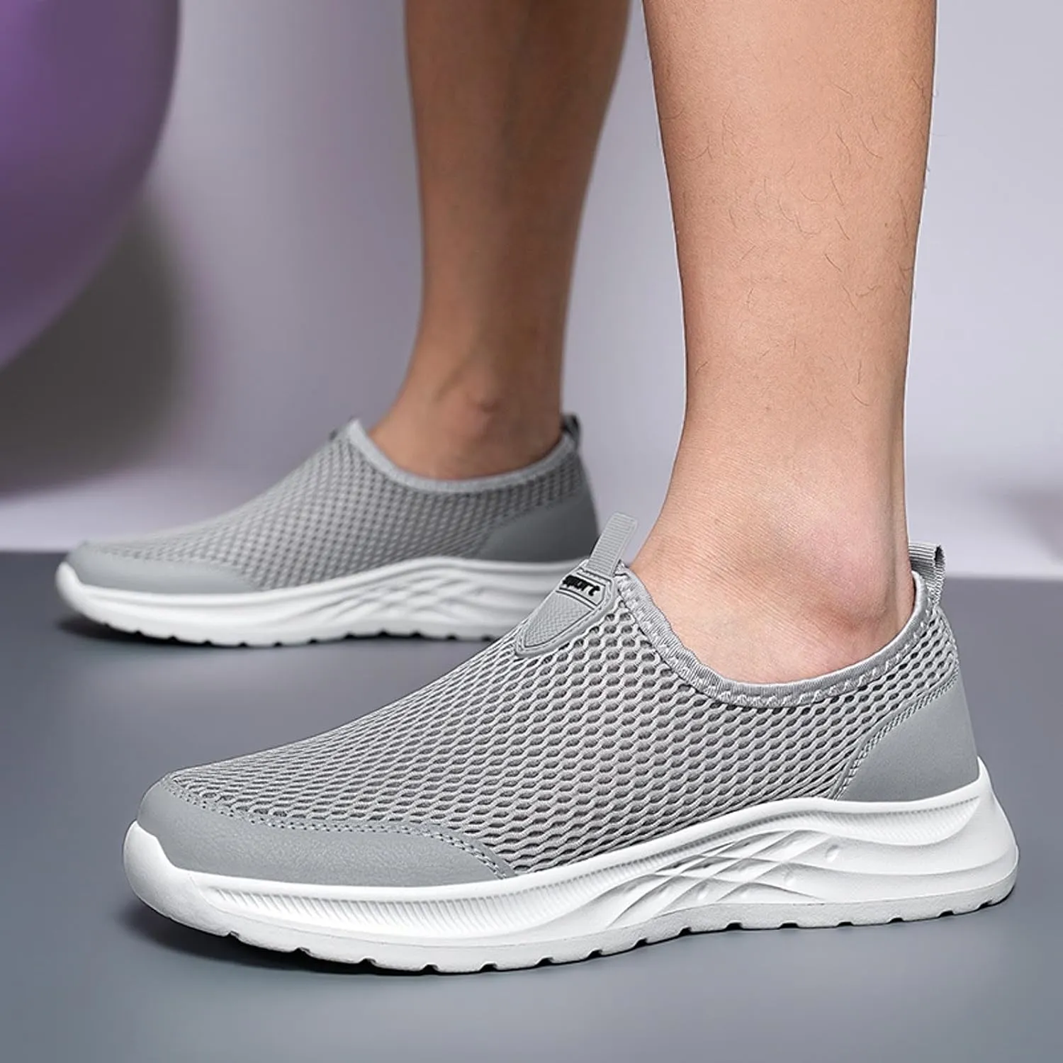 Fashion Summer Men Breathable Mesh Shallow Lace Up Casual Shoes Sneaker Odor Eliminator for Men's Sneaker