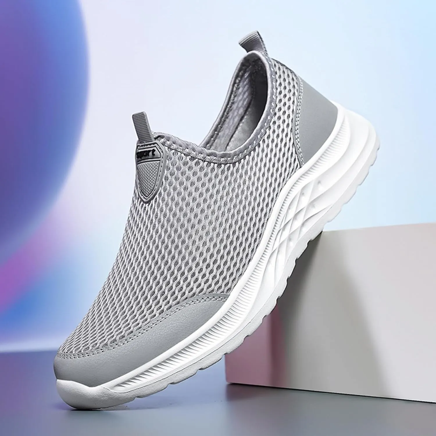 Fashion Summer Men Breathable Mesh Shallow Lace Up Casual Shoes Sneaker Odor Eliminator for Men's Sneaker