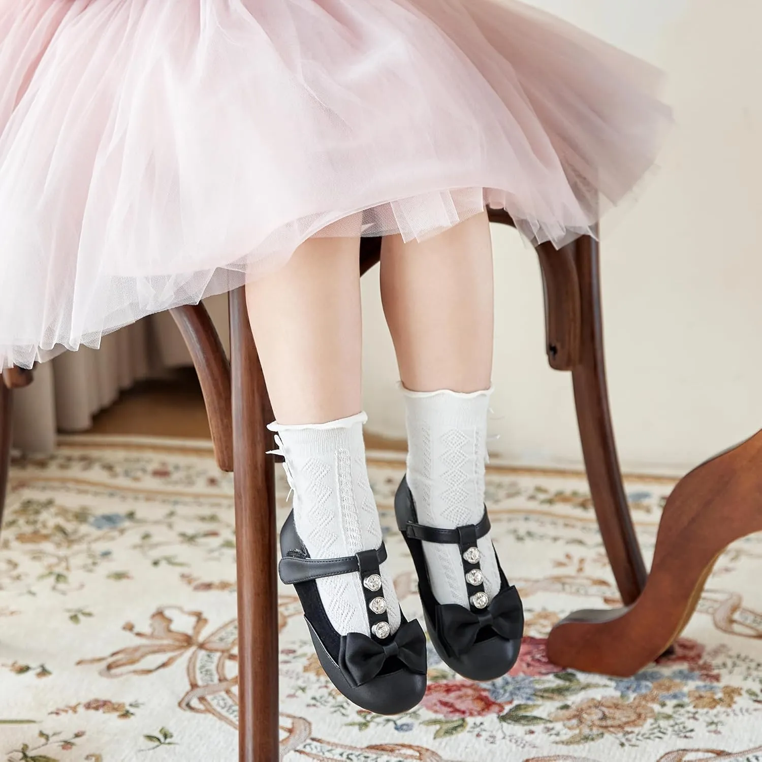Felix & Flora Toddler Little Girl Flat Oxfords Dress Shoes - Mary Jane Princess for Girl Party School Shoes.