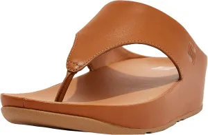 FitFlop Women's Shuv Adjustable Tumbled-Leather Toe-Post Sandals Wedge