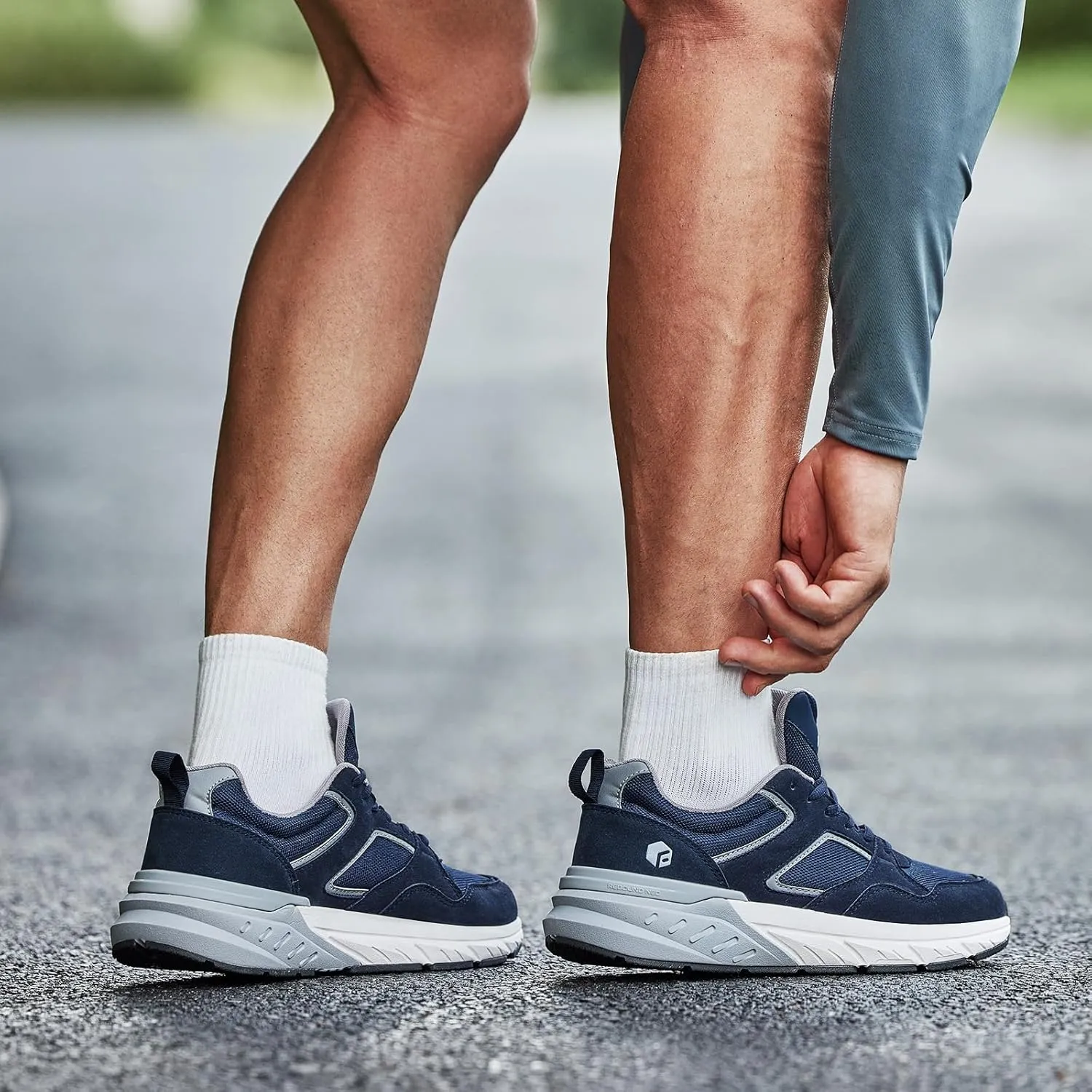 FitVille Extra Wide Walking Shoes Men's Wide Width Workout Sneakers with Arch Support for Flat Feet Heel Pain Relief - Rebound NEO V2
