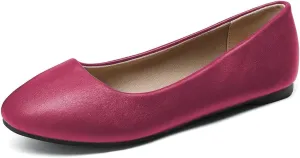 FOWT Women Round Toe Ballet Flats Slip on Comfy Pumps Casual Walking Work Daily Shoes Size 4-16 US