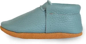 Fringeless Baby Moccasins with Non-Slip Suede Sole - Genuine Italian Leather, Boys and Girls Shoes for Newborns, Babies, Infants, Toddlers
