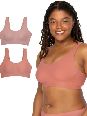 Fruit of the Loom Women's Wireless Full Coverage Bra Pack w/ Built In Pads - Smooth, Supportive & All-Day Comfort Fit