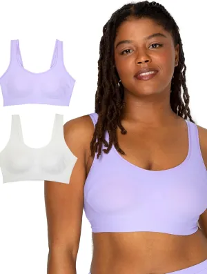 Fruit of the Loom Women's Wireless Full Coverage Bra Pack w/ Built In Pads - Smooth, Supportive & All-Day Comfort Fit