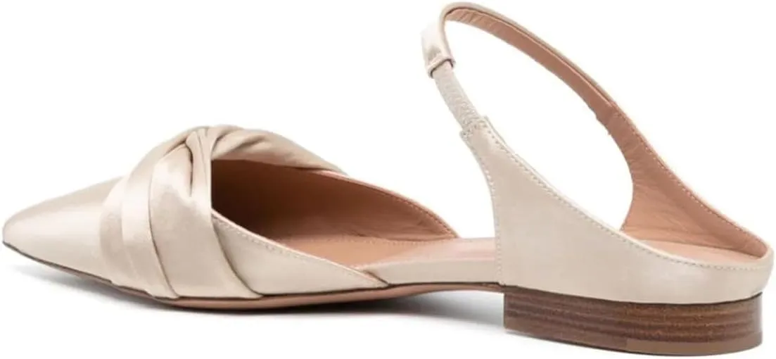 FSJ Women Closed Pointed Toe Flat Sandals with Strap Backless Slip On Cute Slides Ladies Casual Mules Comfortable Low heel Shoes Size 4-16 US