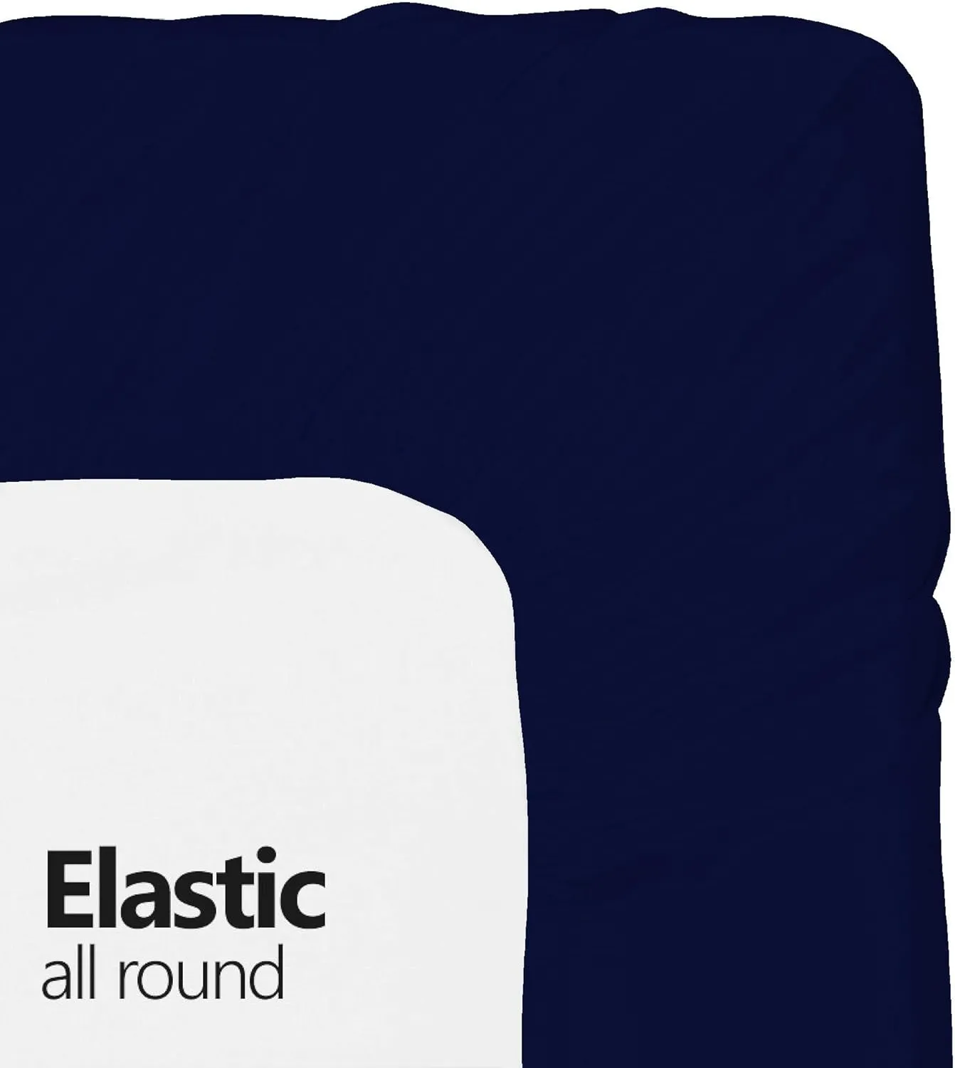 Full XL 100% Microfiber Double Brushed Sheet Set - Extra-Soft, Breathable & Wrinkle-Free - 15" Deep Pockets, 54" x 80" - Ideal for Extra Long Full Beds - 4PC Set (Full XL, Navy)