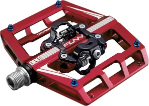 Funn Mamba Mountain Bike Clipless Pedals, Double Sided Clip Wide Platform MTB Pedals, Compatible with SPD Cleats, 9/16-Inch CrMo Axle Bicycle Pedals for MTB/BMX/Gravel Cycling