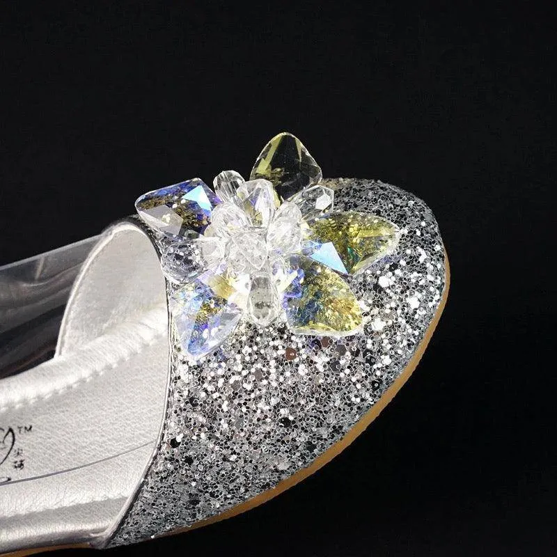 Girl Crystal Beaded Charming Diamond Flat Shoes