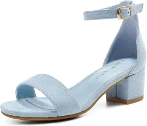 Girls High Heels Sandal for Girls Open Toe Ankle Buckle Strap Dress Shoes for Little Big Kids in Wedding Party Block Chunky Pump Sandals
