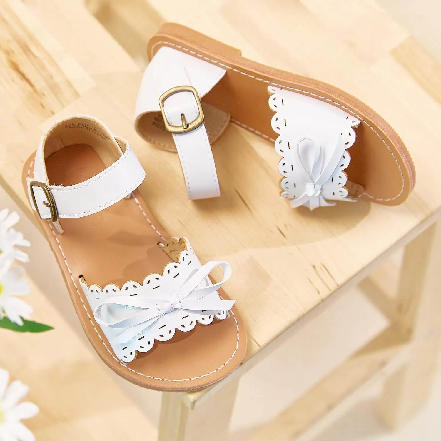 Girls Open Toe Flat Sandals Summer Casual Toddler Little Kid Sandals