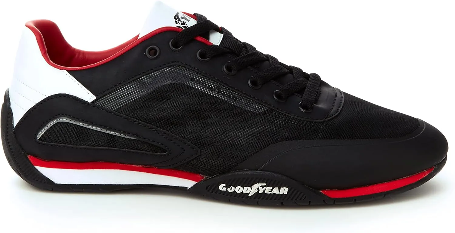 Goodyear Overdrive Racing Sneaker for Men, Pair, Athletic Auto Racing Footwear with Non-Slip EVA Rubber Soles, PU Leather Upper, Mesh Lining