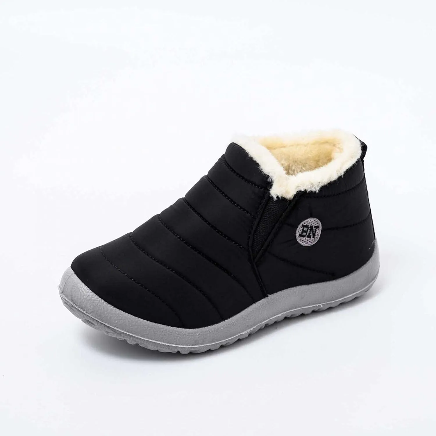 Hbeylia Winter Snow Boots With Fleece Lining For Women Lightweight Waterproof Faux Plush Fur Lined Non Slip Ankle Booties Soft Cozy Warm Ski Skiing Hiking Camping Short Boots For Ladies Cold Weather