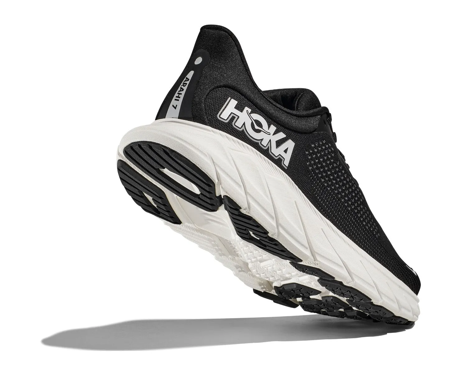 Hoka Black/White Arahi 7 Men's Running Shoes 1147850-BWHT