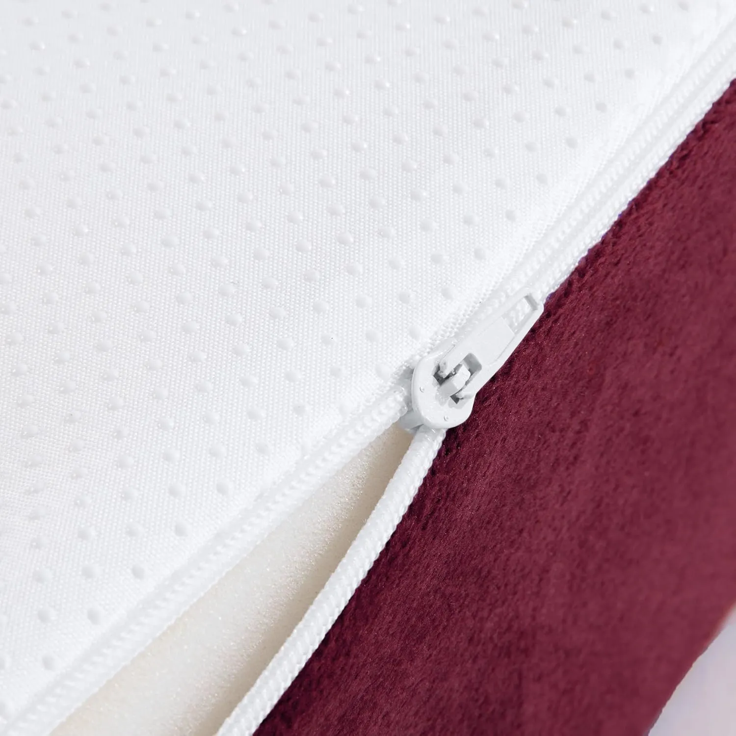 HOMBYS Foam Recliner Chair Cushions for Elderly, 4" Thick Chair Pads with Back Support for Office, Non-Slip Medium Firm Seat Cushion with Lumbar Pillow (Burgundy,13.8" Backrest)