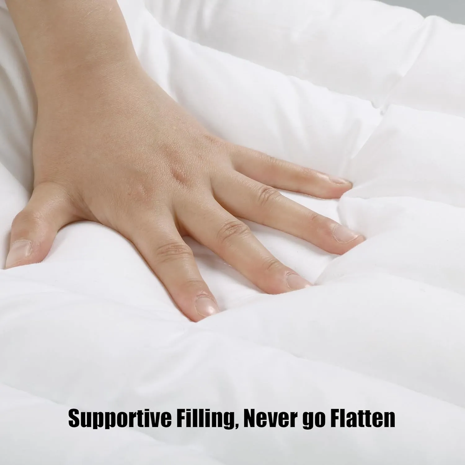HOMBYS Ultra Thin Flat Pillow for Sleeping, 2.5 inch Thick High Support Stomach Sleeping Pillow, Slim Bed Pillow, Thin Pillow for Back Sleeper-Standard Size 18x26, Machine Washable