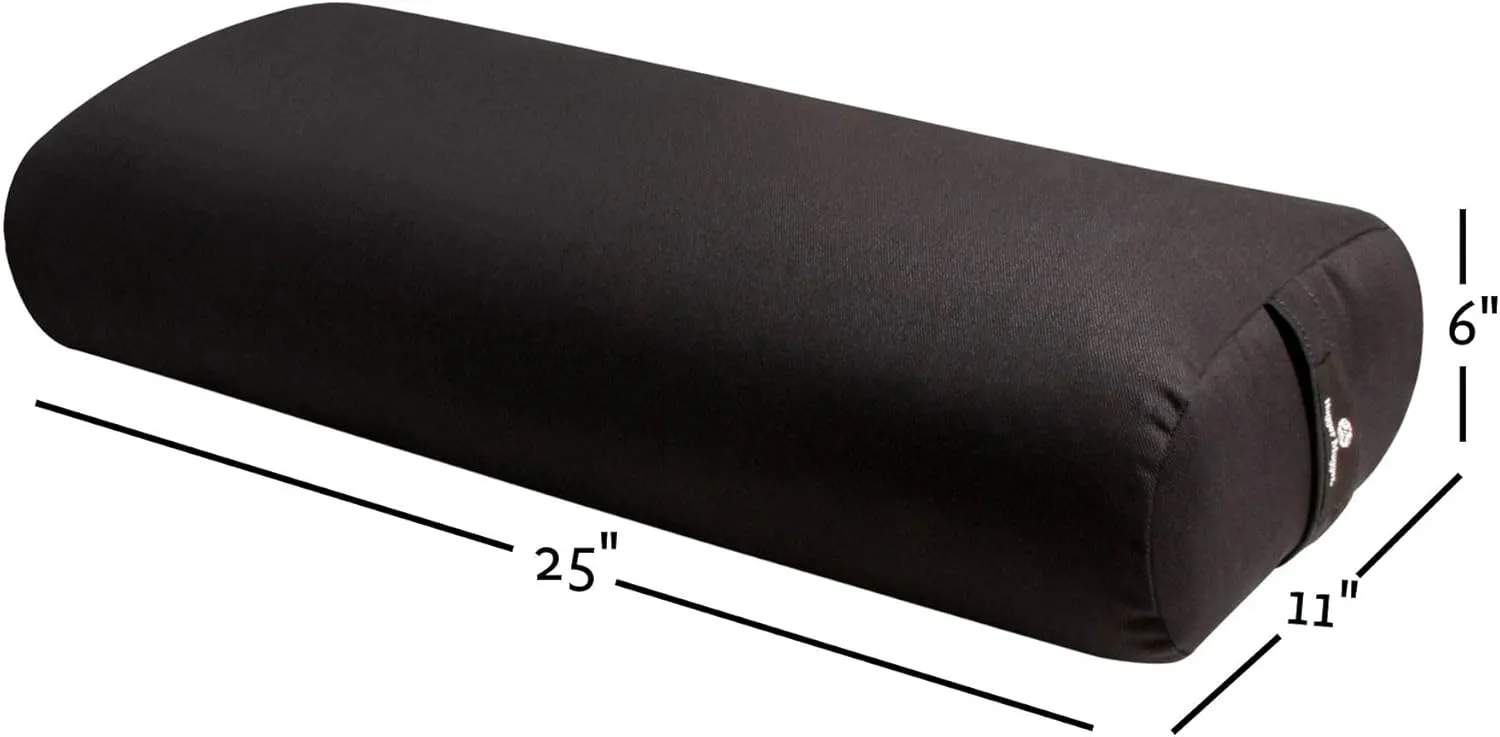 Hugger Mugger Standard Yoga Bolster - Firm, Supportive, Handmade, Durable