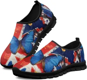 Hummingbird Work Shoes for Women Walking Loafer Flat Wide Toe Running Athletic Hiking Sneakers
