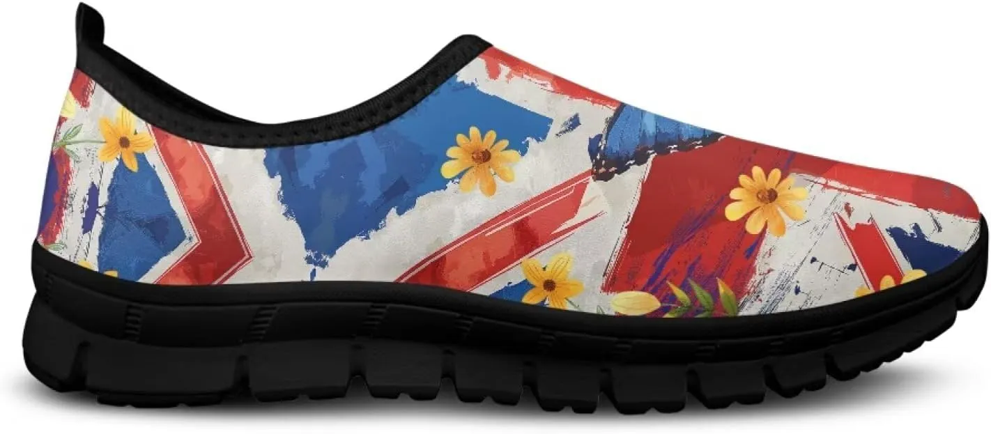 Hummingbird Work Shoes for Women Walking Loafer Flat Wide Toe Running Athletic Hiking Sneakers