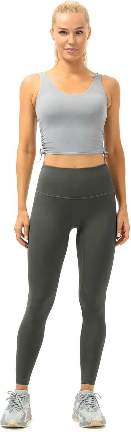 icyzone Legging for Women, No Front Seam, Buttery Soft, 7/8 High Waisted Squat Proof Yoga Pants for Workout