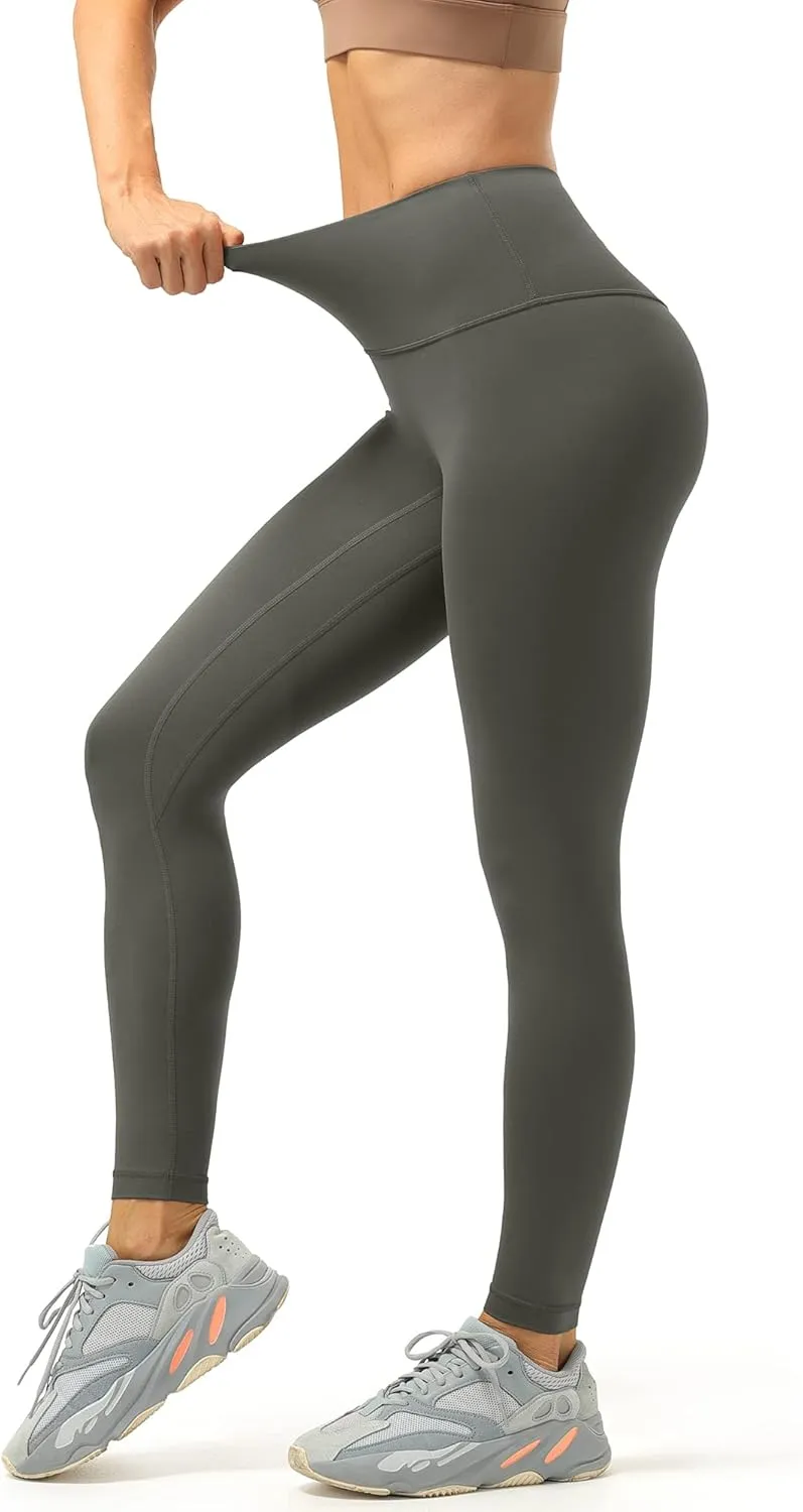 icyzone Legging for Women, No Front Seam, Buttery Soft, 7/8 High Waisted Squat Proof Yoga Pants for Workout