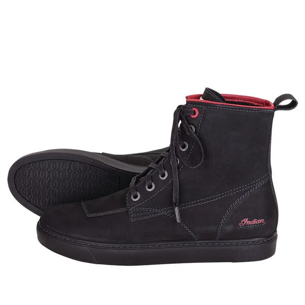 Indian Motorcycle Men's Leather Bryant Sneaker, Black | 2860667