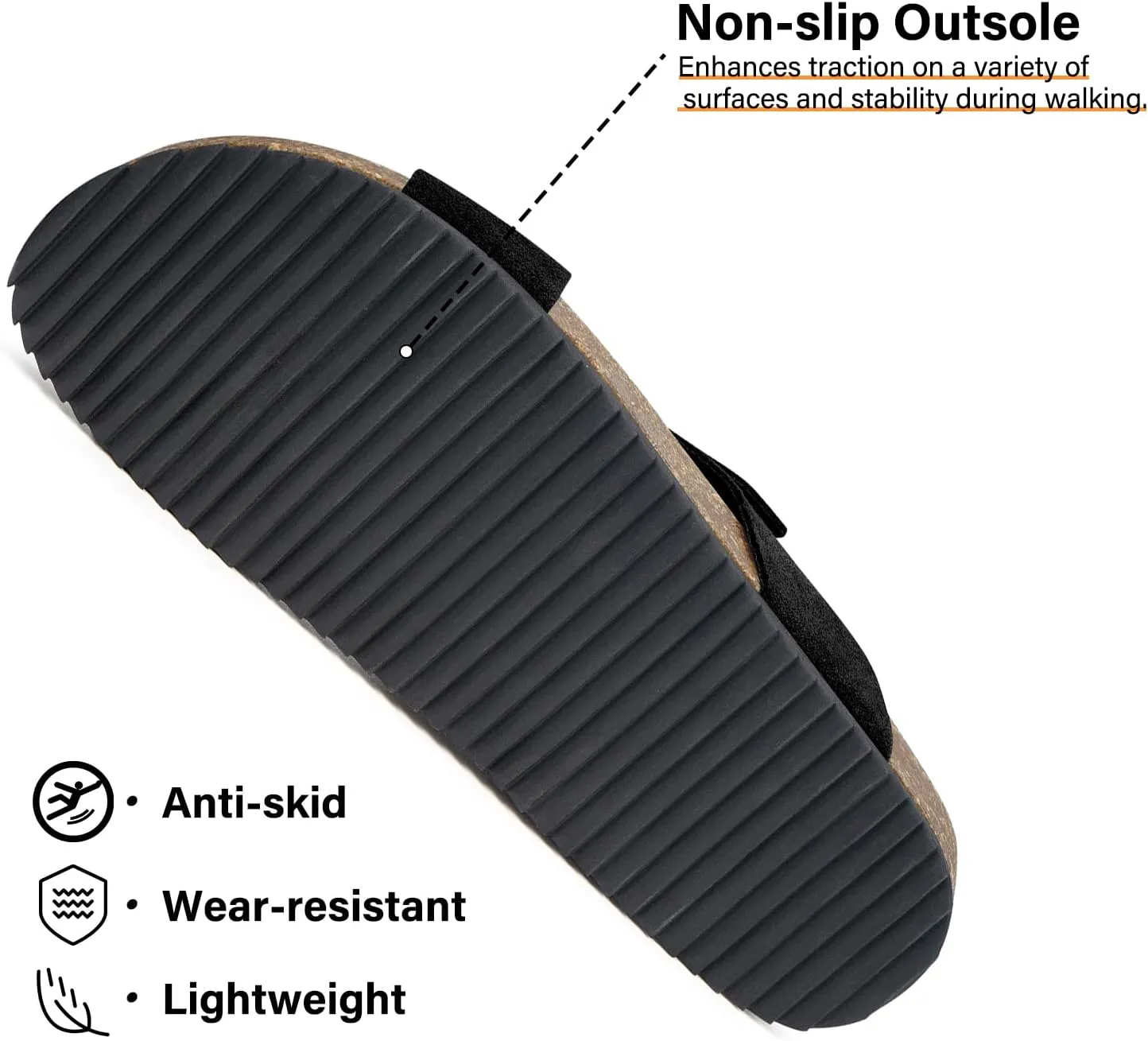 Intini Women's Cork Footbed Sandals with Arch Support Suede Leather Flat Slides Sandals Comfort Open Toe Slip On Shoes for Outdoor Summer Adjustable Buckle & Crisscross Band