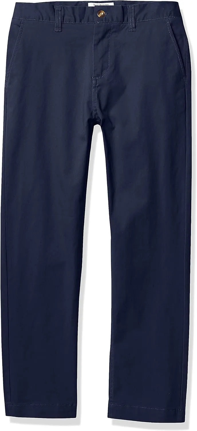 Isaac Mizrahi Men's Boy's Slim Fit Adjustable Waist Stretch Cotton Pant