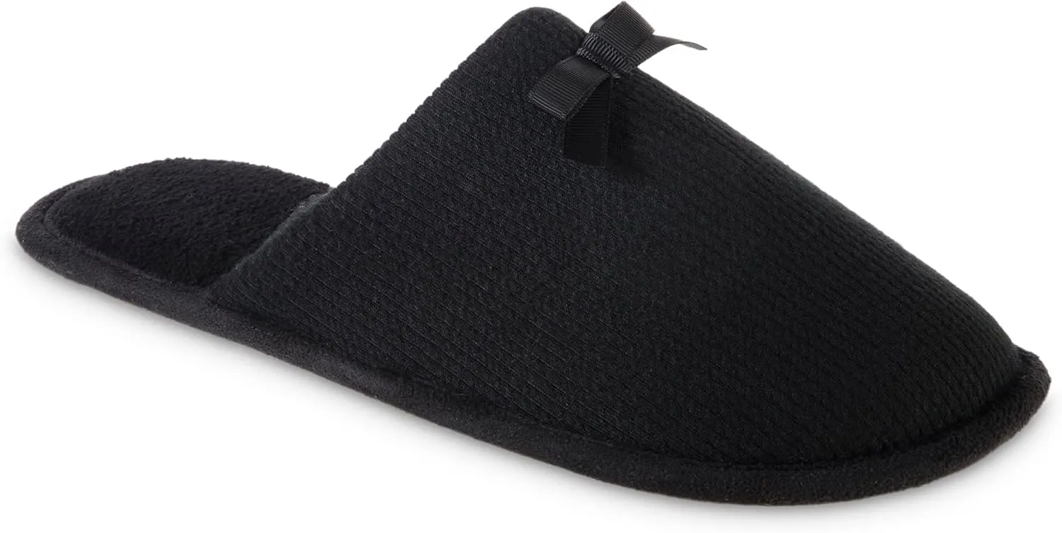 isotoner Womens Waffle Knit Clog Slippers