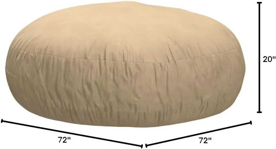 Jaxx 6 Foot Cocoon - 2-in-1 Convertible Bean Bag Bed & Large Bean Bag Chair for Adults, Camel