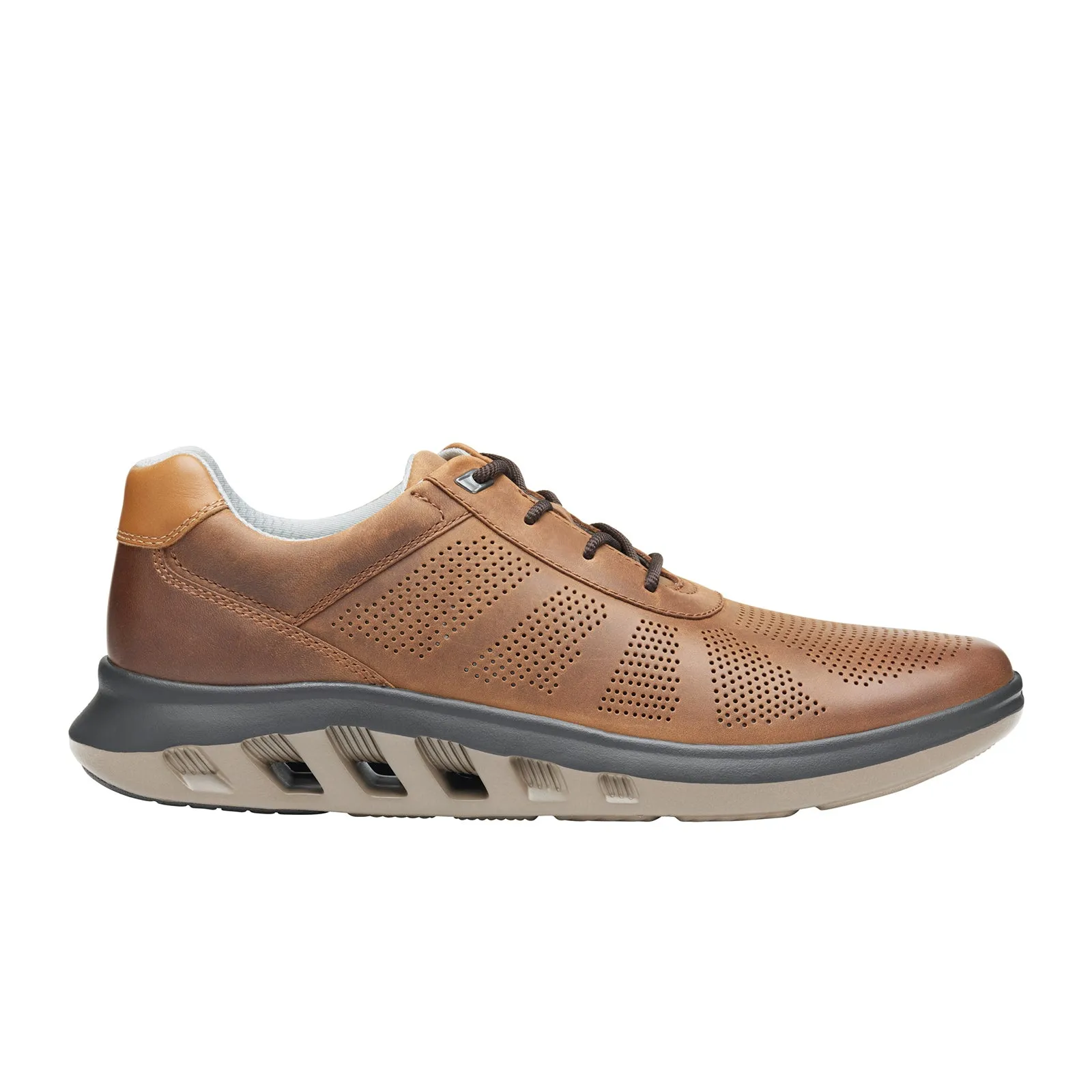 Johnston & Murphy Activate U-Throat Sneaker (Men) - Brown Oiled Full Grain