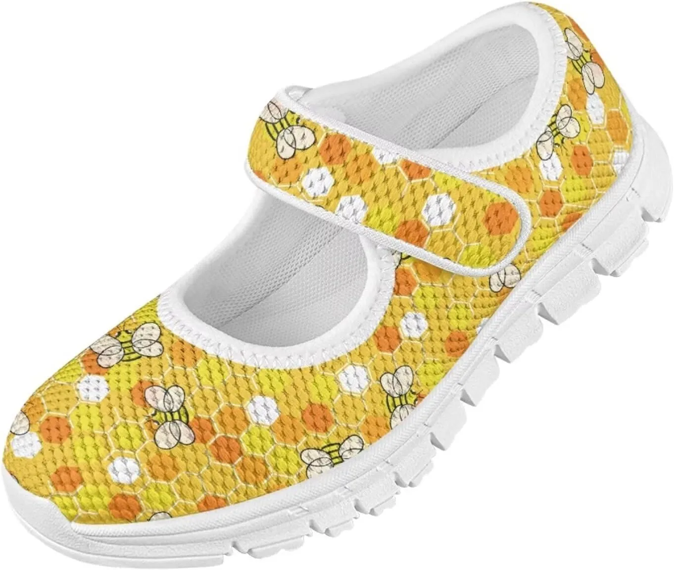 JoyLamoria Girls Mary Jane Shoes Toddler/Little Kids Slip on Sneakers Comfort Dress Shoes with Sunflower Cow South Western Navajo Design