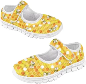 JoyLamoria Girls Mary Jane Shoes Toddler/Little Kids Slip on Sneakers Comfort Dress Shoes with Sunflower Cow South Western Navajo Design