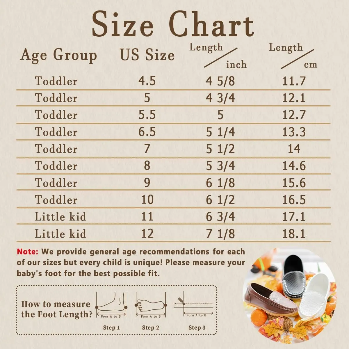 Kannior Boys Girls Leather Loafers Slip-On Texture Flats Boat Dress Moccasin Schooling Daily Walking Shoes(Toddler/Little Kids)
