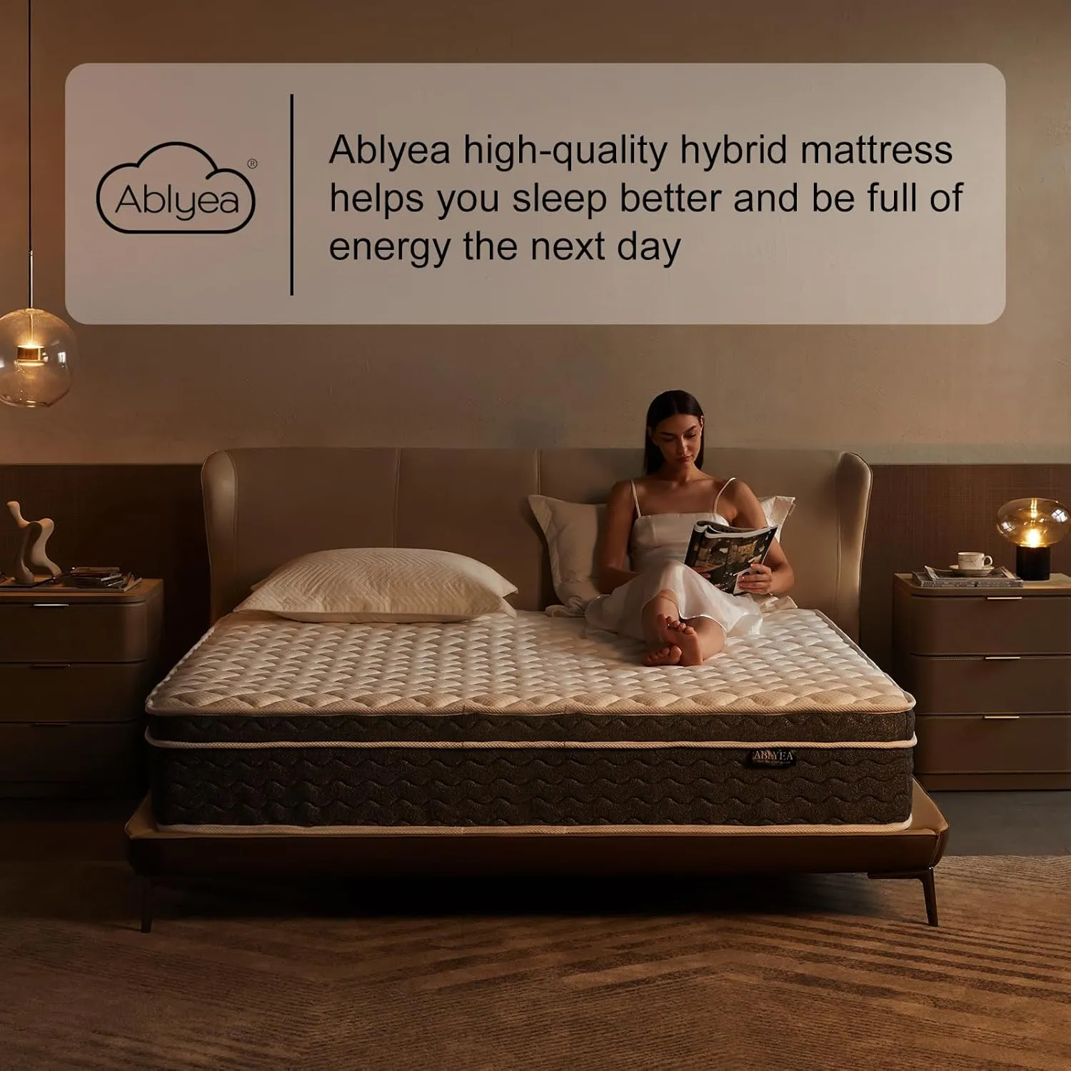 King Mattress 12 Inch Hybrid Mattress King - Memory Foam & Individually Pocket Coils Springs | Pressure Relief | Motion Isolation, Edge Support | CertiPUR-US Certified | Medium Firm