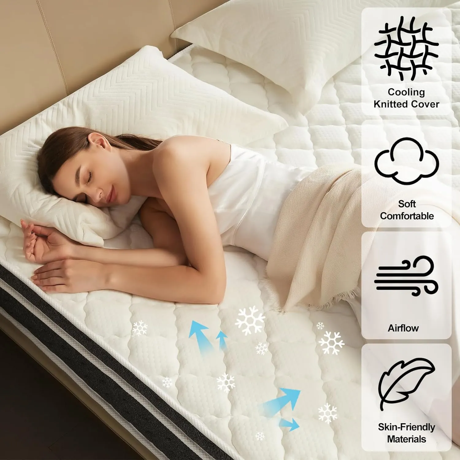 King Mattress 12 Inch Hybrid Mattress King - Memory Foam & Individually Pocket Coils Springs | Pressure Relief | Motion Isolation, Edge Support | CertiPUR-US Certified | Medium Firm