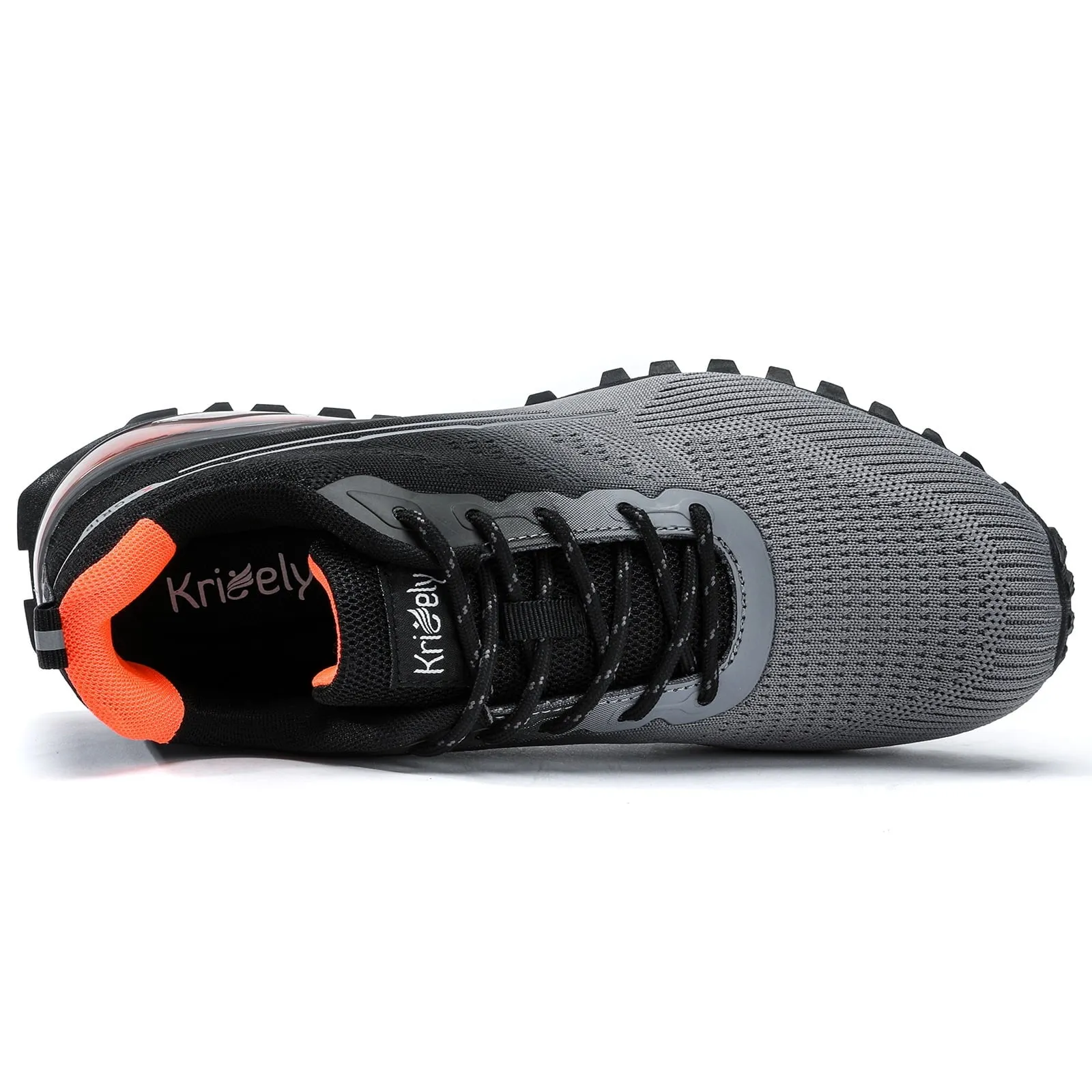 Kricely Men's Trail Running Shoes Fashion Walking Hiking Sneakers for Men Tennis Cross Training Shoe Outdoor Snearker Mens Casual Workout Footwear Grey Size 7