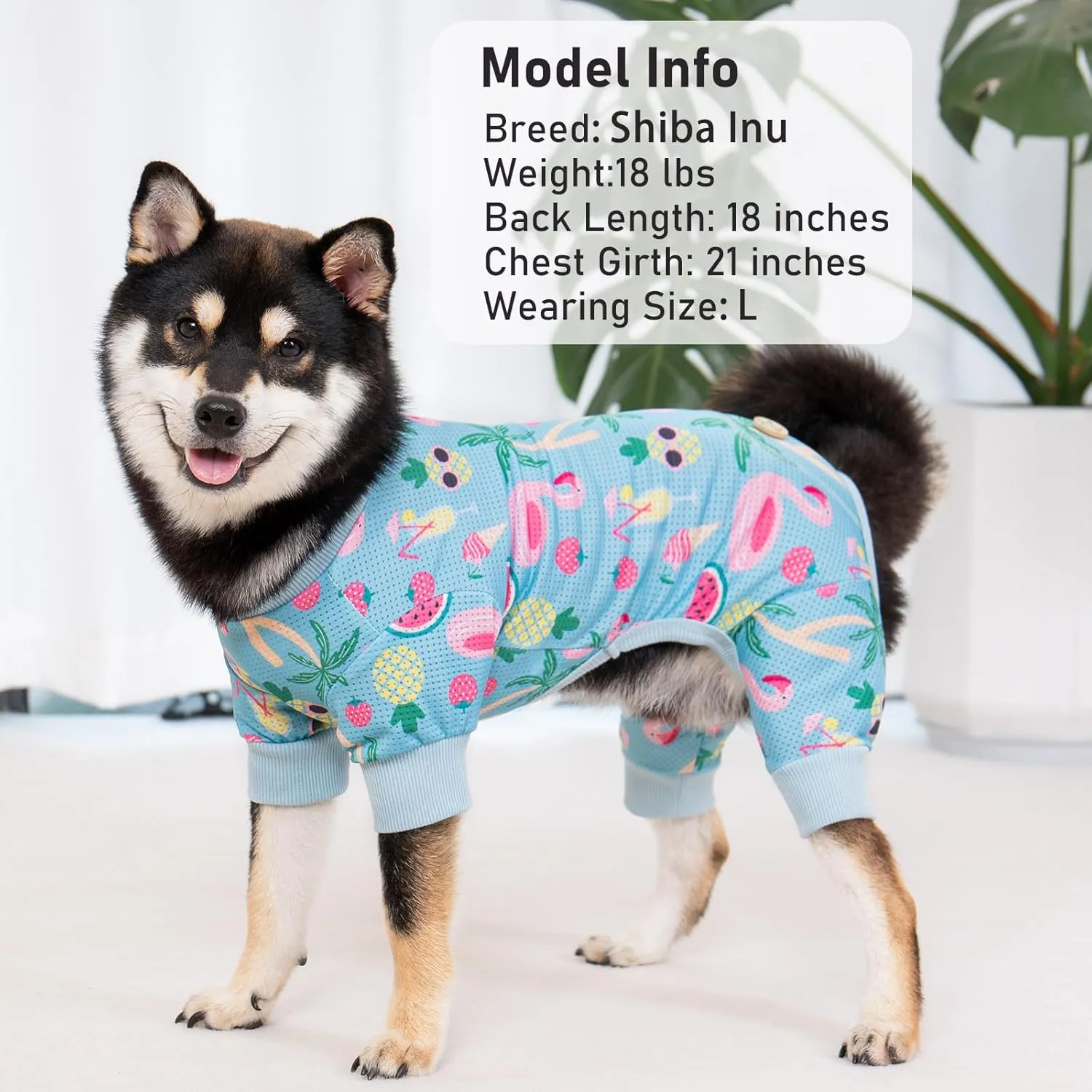 KYEESE Dog Pajamas Mesh Summer Pjs for Small Dogs Quick-Dry Cat Pajamas Lightweight Pet Costume Breathable Puppy Clothes Comfy Onesie UV-Blocking Doggie Jammies Flamingo Pattern, Small