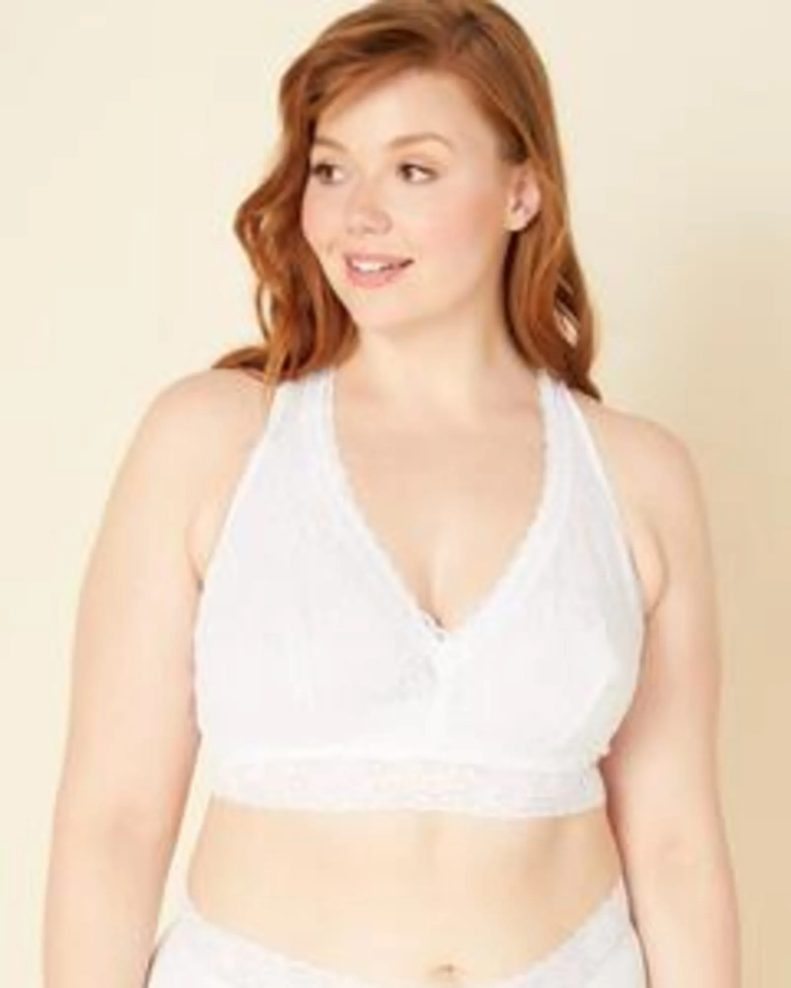 Lace Racerback Bralette | White