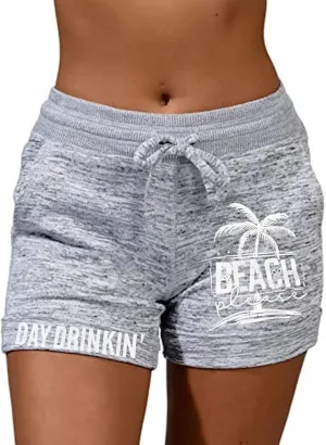LANMERTREE Sweat Shorts for Women Summer Beach Casual Drawstring Shorts Running Short Workout Lounge Shorts with Pockets