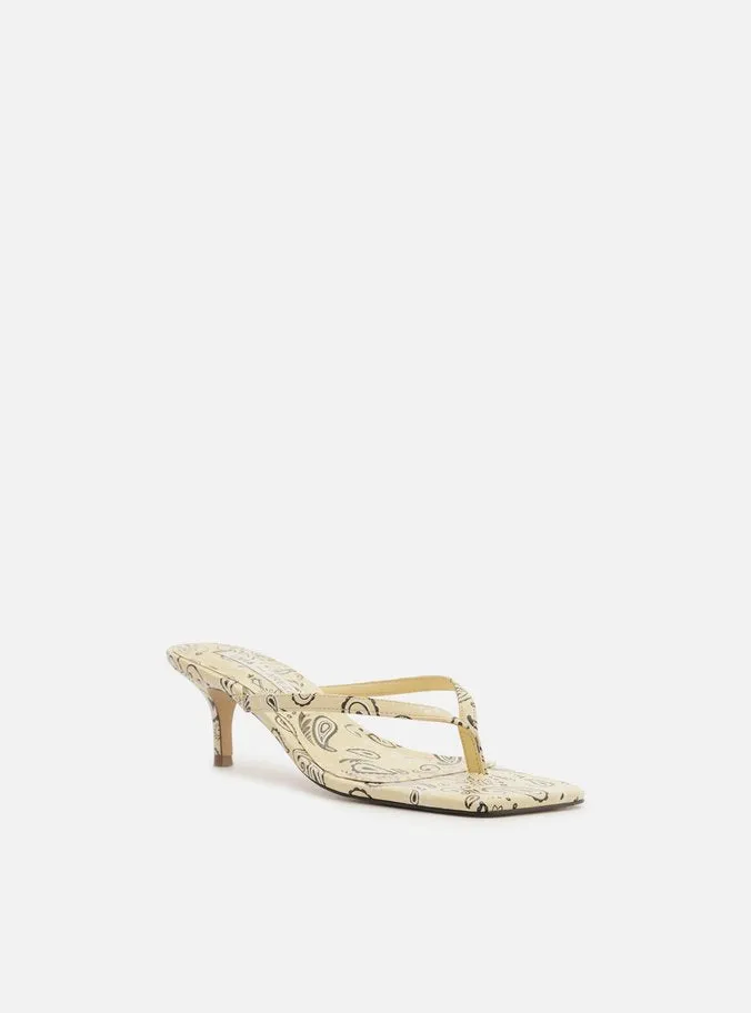 Lidia Mid Stiletto Paisley Sandal