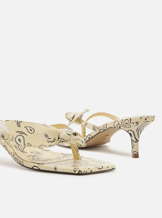Lidia Mid Stiletto Paisley Sandal