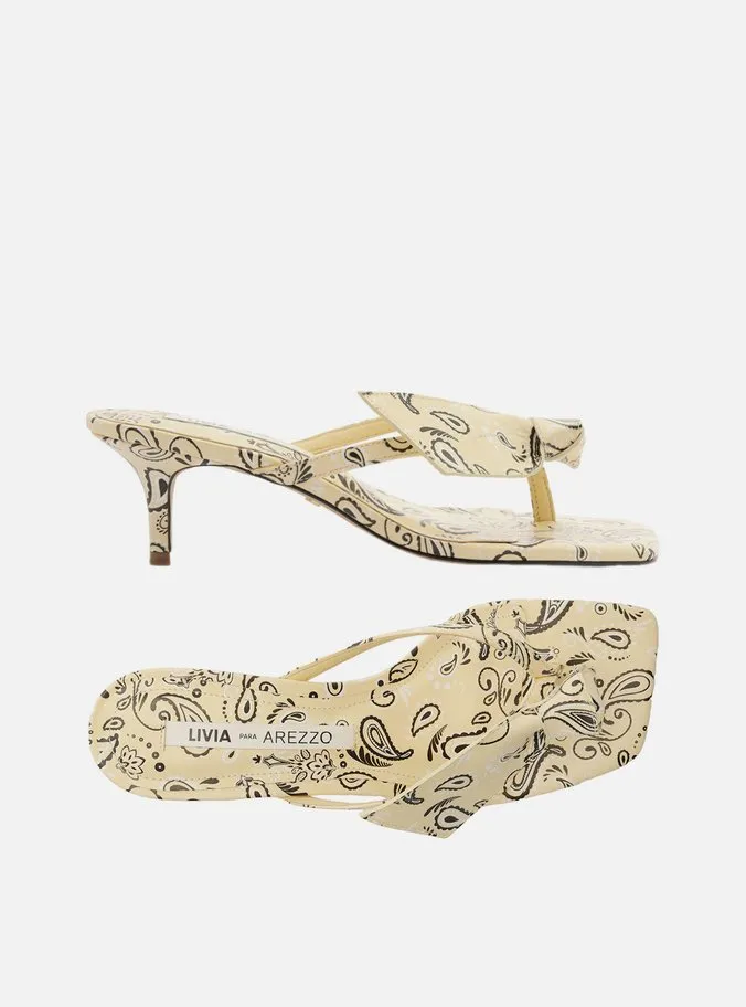 Lidia Mid Stiletto Paisley Sandal