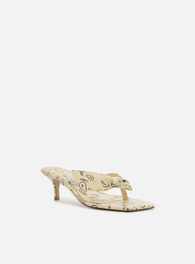 Lidia Mid Stiletto Paisley Sandal