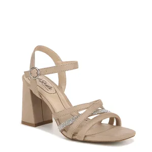 LifeStride Womens Belle Block Heel Strappy Dress Sandals Dover Beige 6 W
