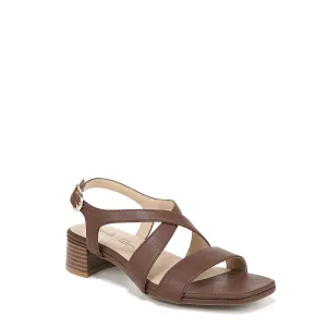 LifeStride Womens Jordan Strappy Heeled Sandals Tan 7.5 M