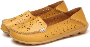 Loafers for Women Comfortable Slip on Casual Flats Walking Leather Shoes Breathable & Lightweight Non-Slip Moccasins