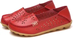 Loafers for Women Comfortable Slip on Casual Flats Walking Leather Shoes Breathable & Lightweight Non-Slip Moccasins