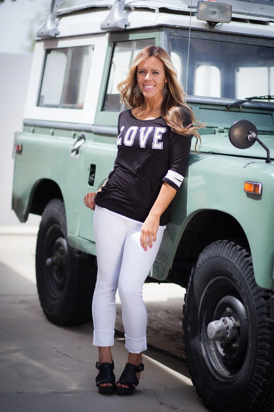 Love Baseball Tee - Black/White
