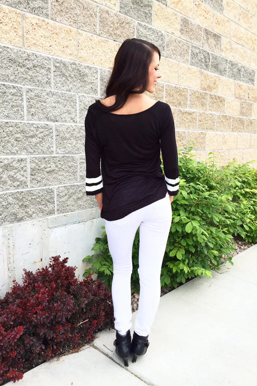 Love Baseball Tee - Black/White